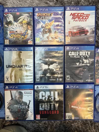 Ps4 games cod nfs payback uncharted witcher naruto fifa vanguard black