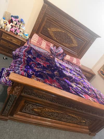 Double Bed wood premium