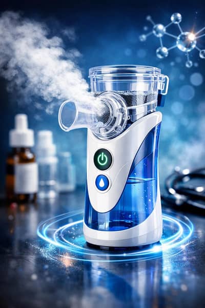 Portable Mesh Nebulizer – Silent, USB Rechargeable, New