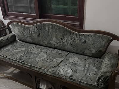 Pure wooden sofa set 5 seaters