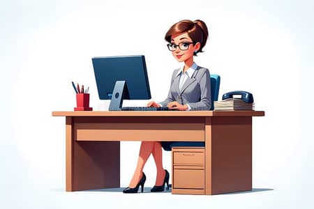 Female Job as Secretary
