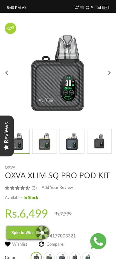 oxva xlim sq pro