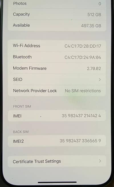 iphone 15 promax PTA Approved 512 Gb Dual Physical