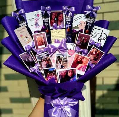 Chocolates ansd photo bouquets