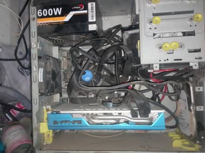 i5 4rth gen Rx 590 8 gb ram 600 watt power supply (Tower)
