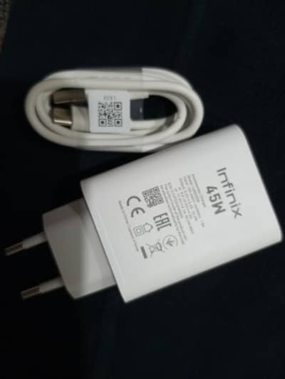 Brand new box pulled 45 W Infinix charger