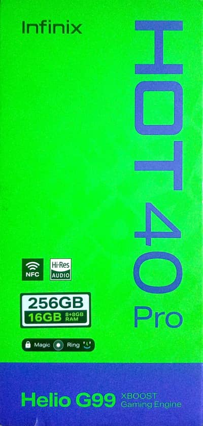 Infinix Hot 40 Pro, 8+8, 256 GB, with Box