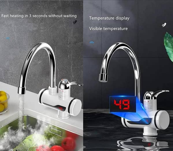 Instant Hot Water Tap Electric Geyser faucet use for Bathroom Kitchen & Basin