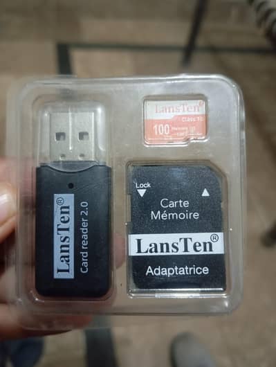 100 GB LansTen SD card with memory card and card reader 2.0