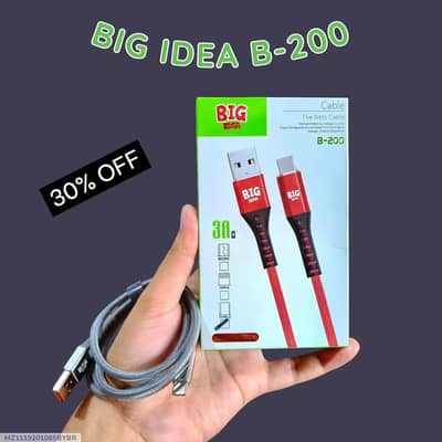 Big Idea 3A Type-C Fast Charging Cable