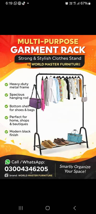 Cloth stand/Botique stand/Cloth hanger/hanger stand/shirts stand/rack