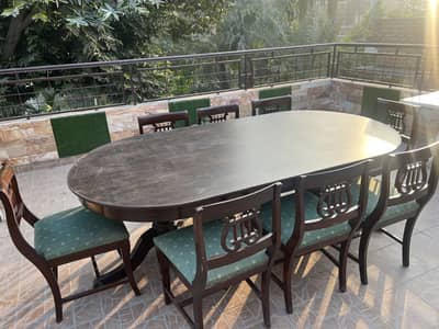 Solid wood chairs dining and table