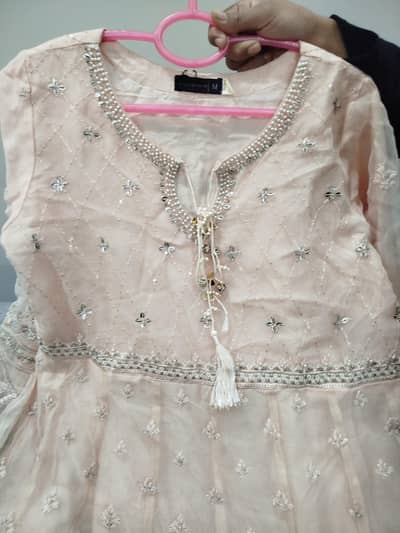 peach beautiful party outfit sadabahar