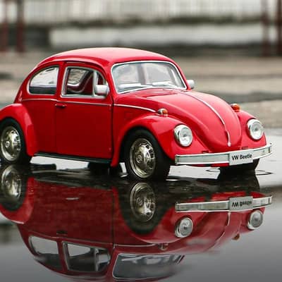 Volkswagen (Red Color) Beetle Diecast Stuffed Toy Gifts Model 1967