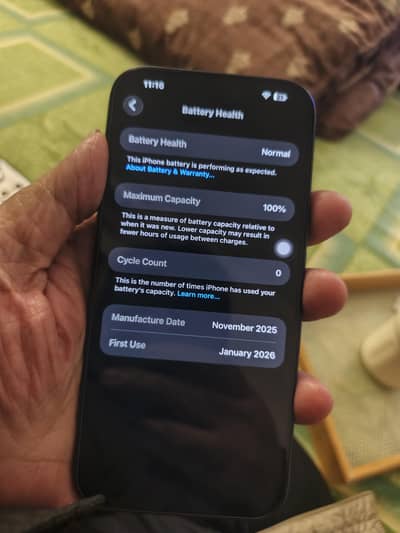 17 pro max blue 256 GB 0 cycle