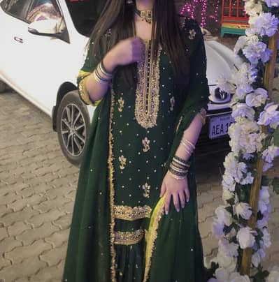Green gharara for sale