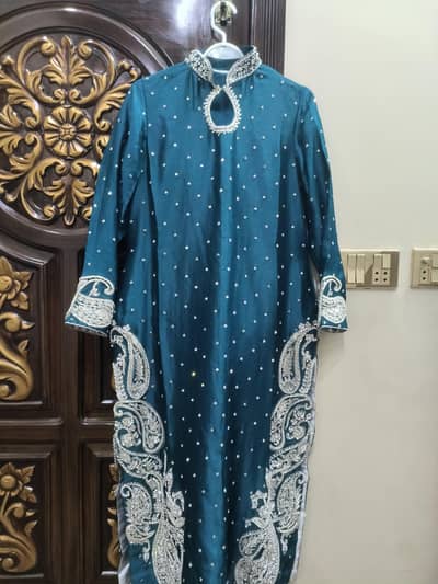 Designer Teal /Blue Kurti with /Intricate Embroidery dress / for sale