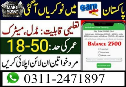 Online job/ part time/ home job /Assignments/Typing/Data entry/Ads