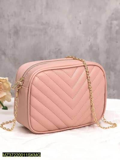 Women's Pink PU leather  Crossbody bag  C_AR-3