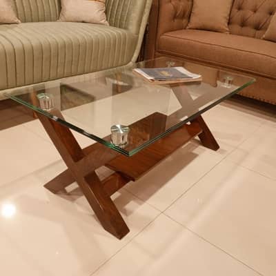 sheesham wood x  center table