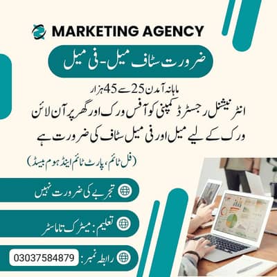 urgently require male and female for digital marketing