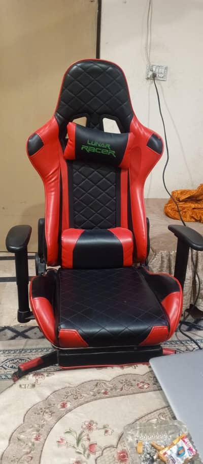 Lunar racer gaming chair Red black full original
