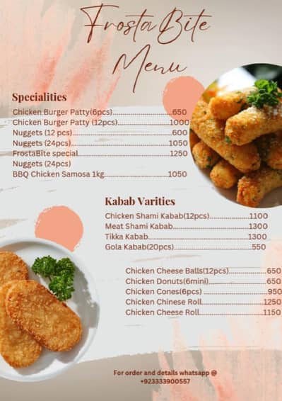 FrostaBite Frozen Food Items