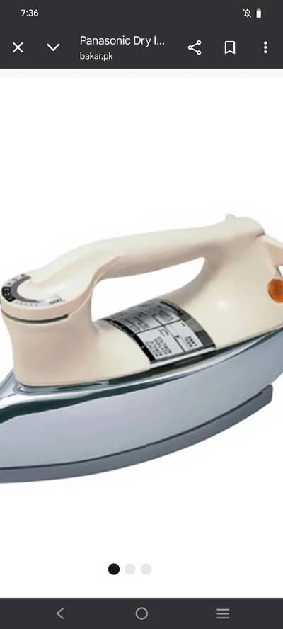 Panasonic day iron for sale delivery charges pay kindly