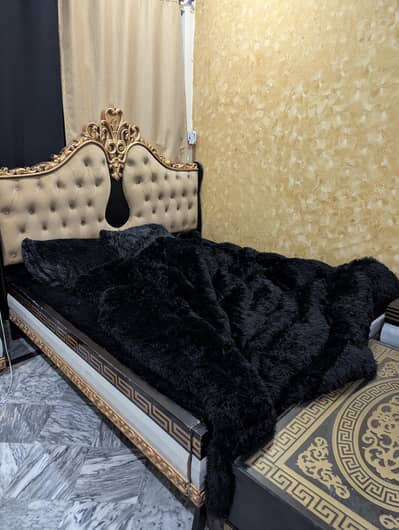 shaggy Wolf beed sheet set with razai