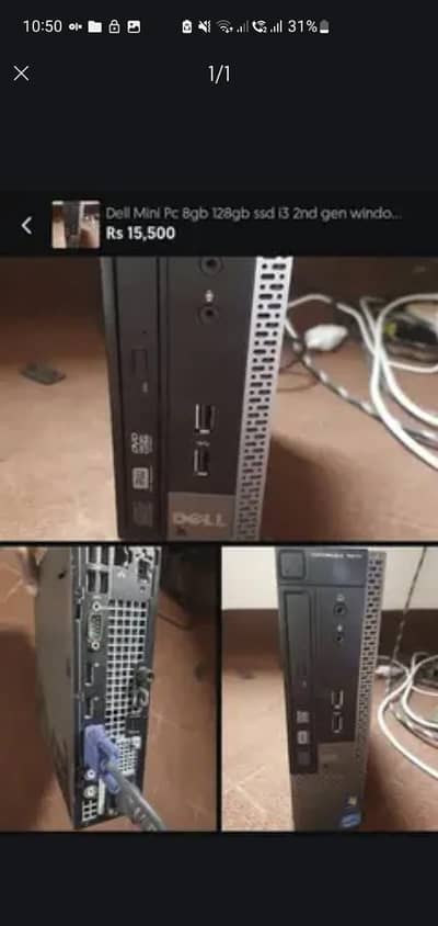 Dell Mini Pc 8gb 128gb SSD 2nd Gen Windows 11