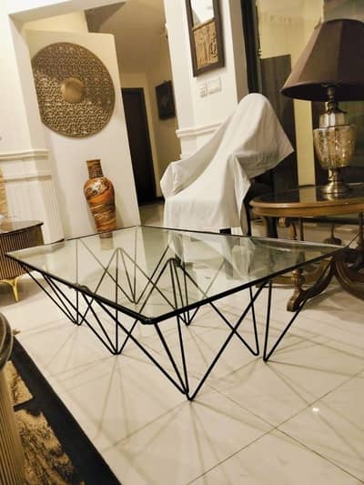 Modern Glass Center Table 6×4 ft – Used, Like New