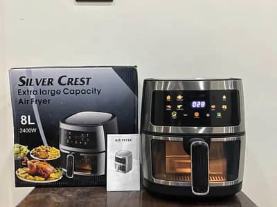 Silver Crest 8 Liter Digital Air Fryer Large Capacity Oil free Healthy