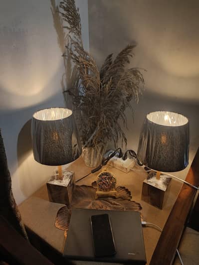 Premium Pair of Table Lamps - 16 Inches (Set of 2)