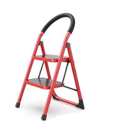 2 Step Iron Folding Ladder Stool Stepladders
