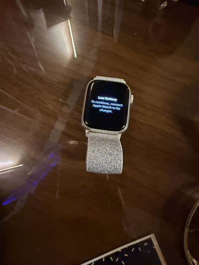 Apple watch series 8 45 mm with box n charger 88 bh white colour