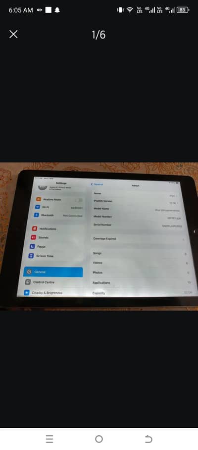 ipad 6 generation good condition 32 gp memery fast and good dor use