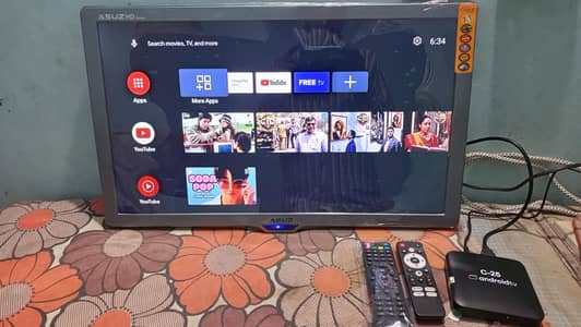 led tv azus 26 inch. with android tv box.