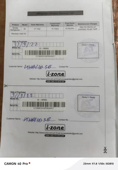 Izone Refrigerator Medium Size