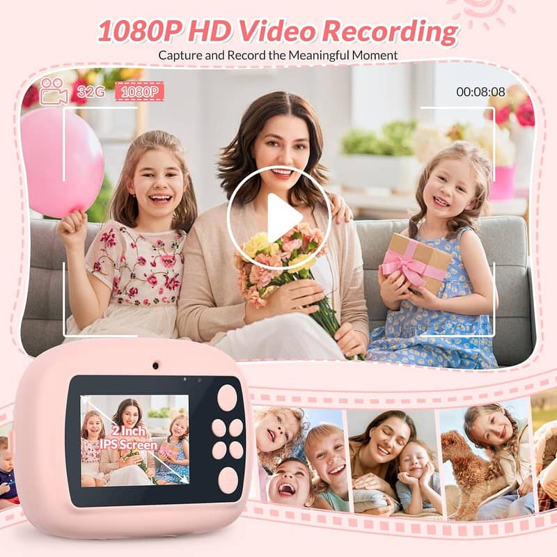 Children's Creative Instant print Camera Multifunctional Camera 7