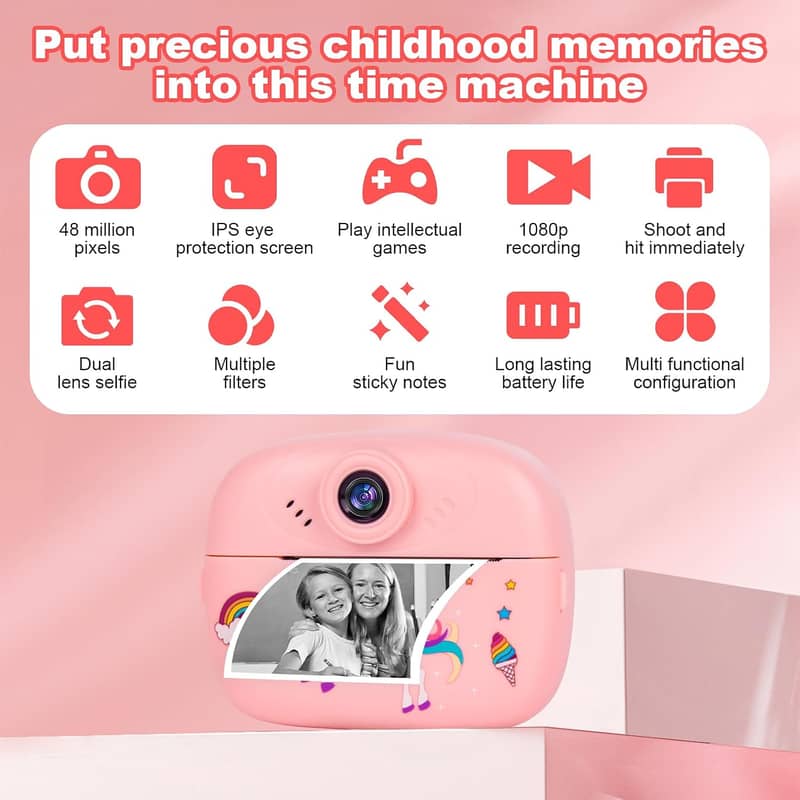 Children's Creative Instant print Camera Multifunctional Camera 10