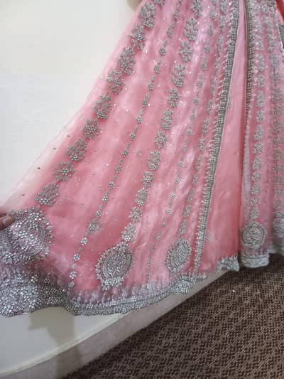 Luxury tea Pink Bridal Maxi | Silver Handwork | Complete Set/once worn