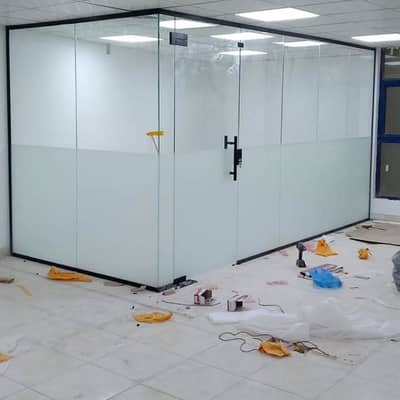 Aluminium Glass Partition | Glass Partition | office work