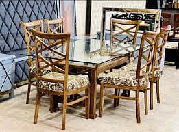 Dining table/ Wooden dining table/ 6-seater dining table/Stylish dinin
