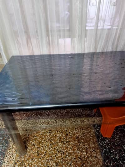 Strong Glass Top Table for Sale – Good Condition