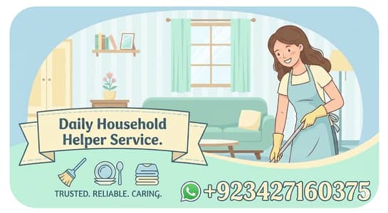 Reliable Maid Helper Services – Per Day – Household Cleaning