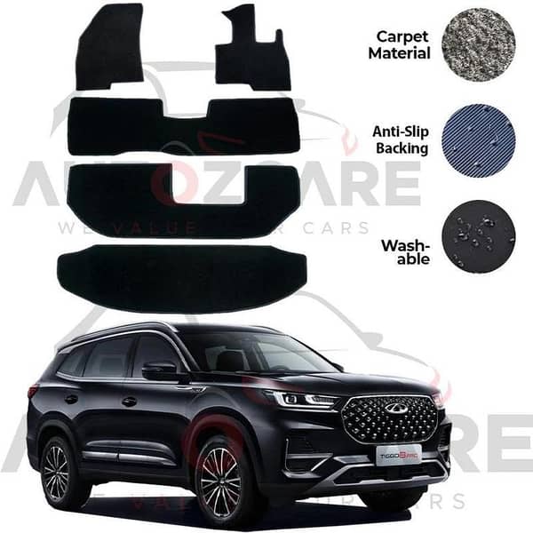 Chery Tiggo 8 Pro Genuine Fitting Carpet Floor Mat 5PCS - Model 2022-2025