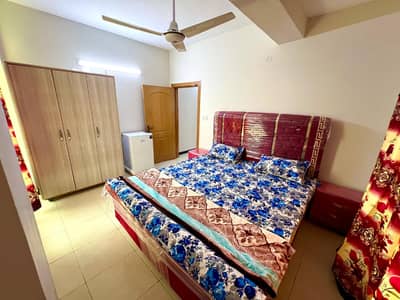 1 BED ON DALY AND MONTHLY FURNISHED FLAT FOR RENT F-17 ISLAMABAD ALL FACILITY AVAILABLE