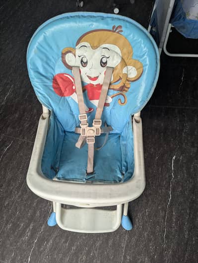 kids dinning chair with footrest adjustable height. foldable washable