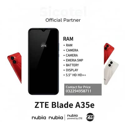 zte a35e Blade Circe (Official Partner)6GB RAM,whole sale rate,mobile
