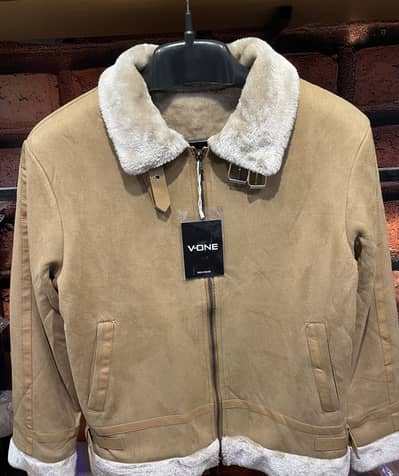 SUEDE LEATHER WITH FULL FUR JACKET |Sizes;M to 4XL|